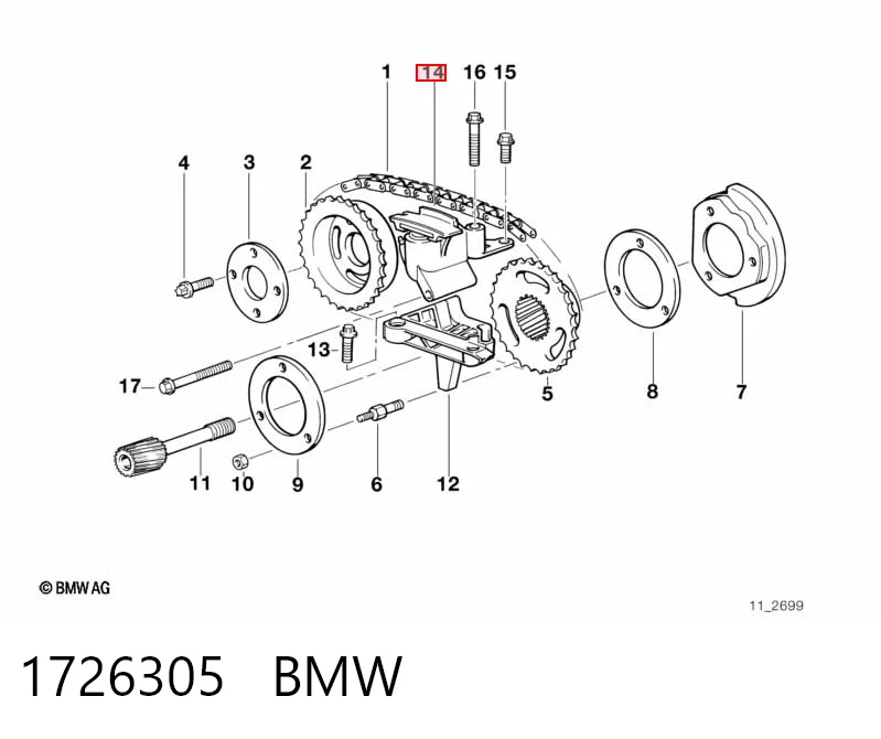 1726305 BMW Napinacz łańcucha wałków rozrządu