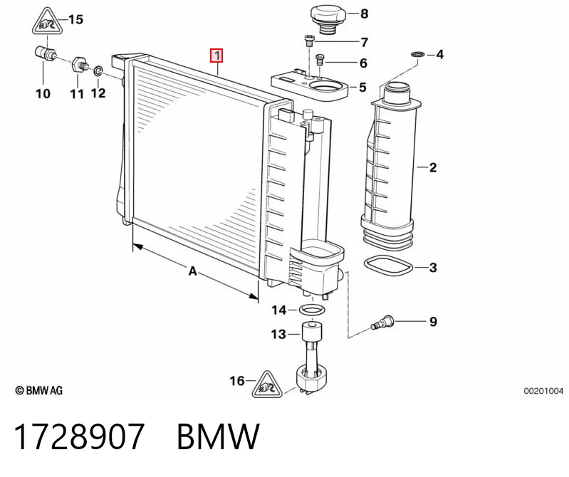 1728907 BMW Chłodnica silnika