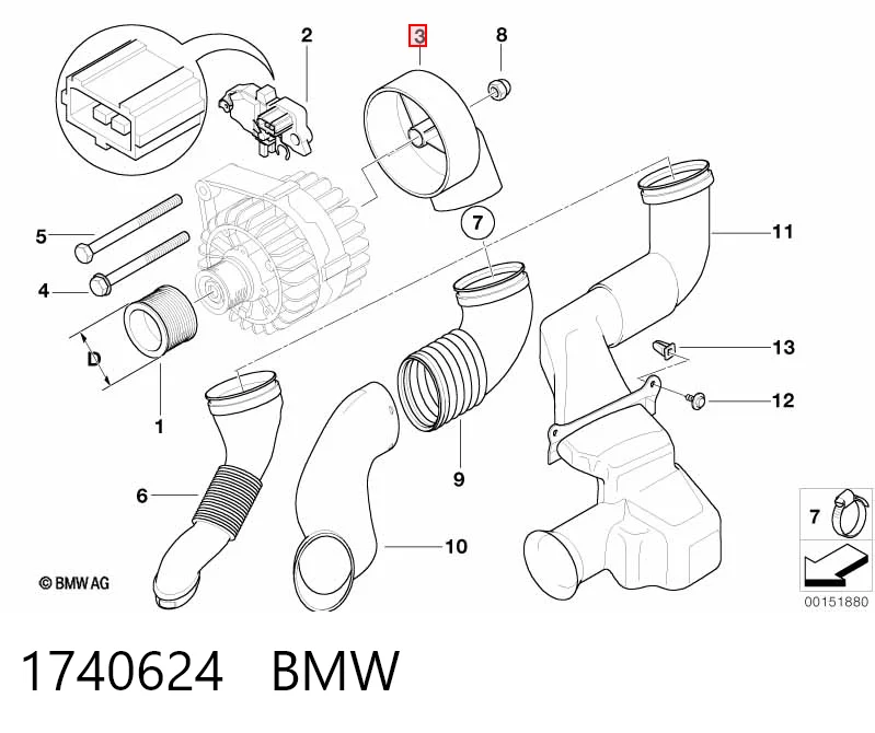 1740624 BMW Alternator