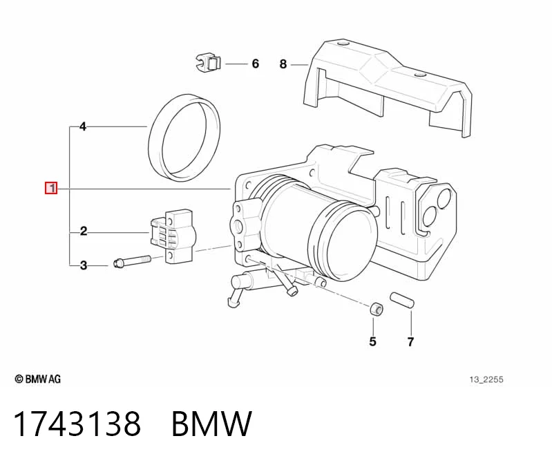 Do koszyka Przepustnica, komplet BMW 5  E34
