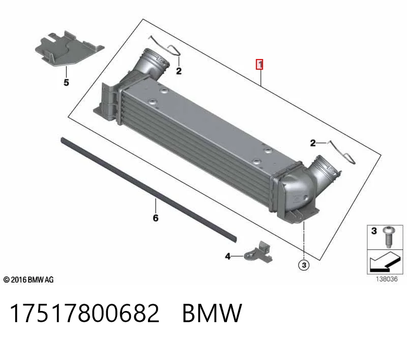 17517800682 BMW Chłodnica intercoolera