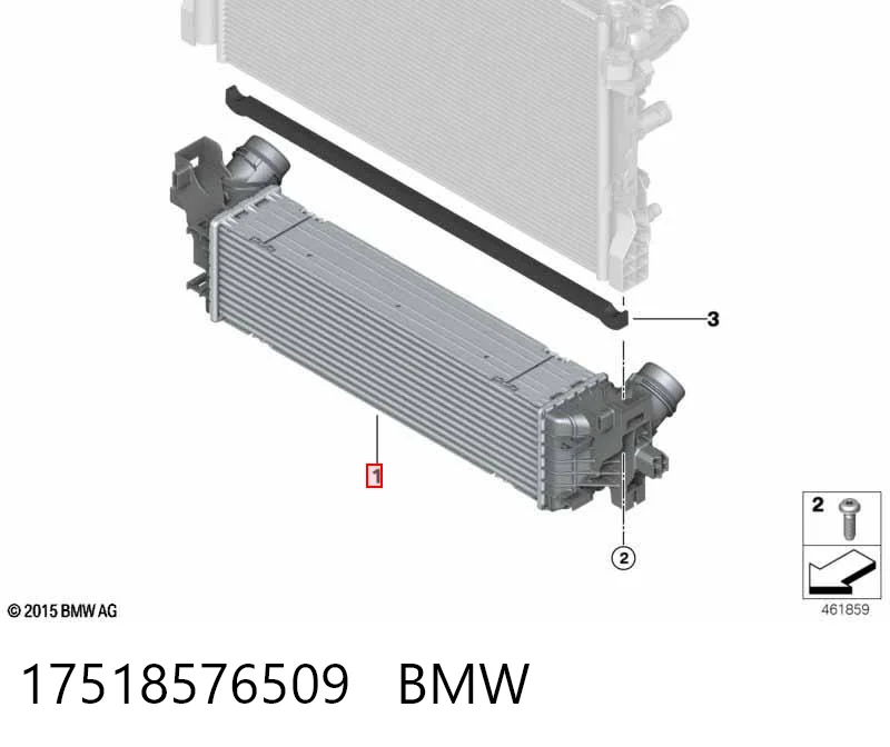 17518576509 BMW Chłodnica intercoolera