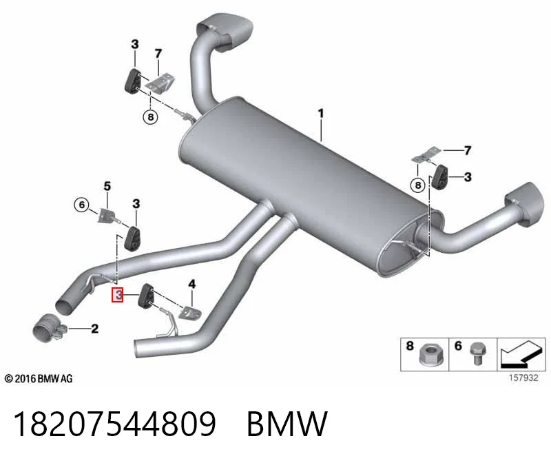 18207544809 BMW Poduszka mocowania tłumika