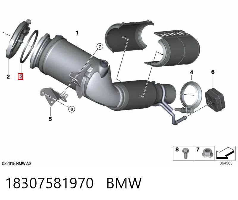 18307581970 BMW Pierścień kolektora wydechowego
