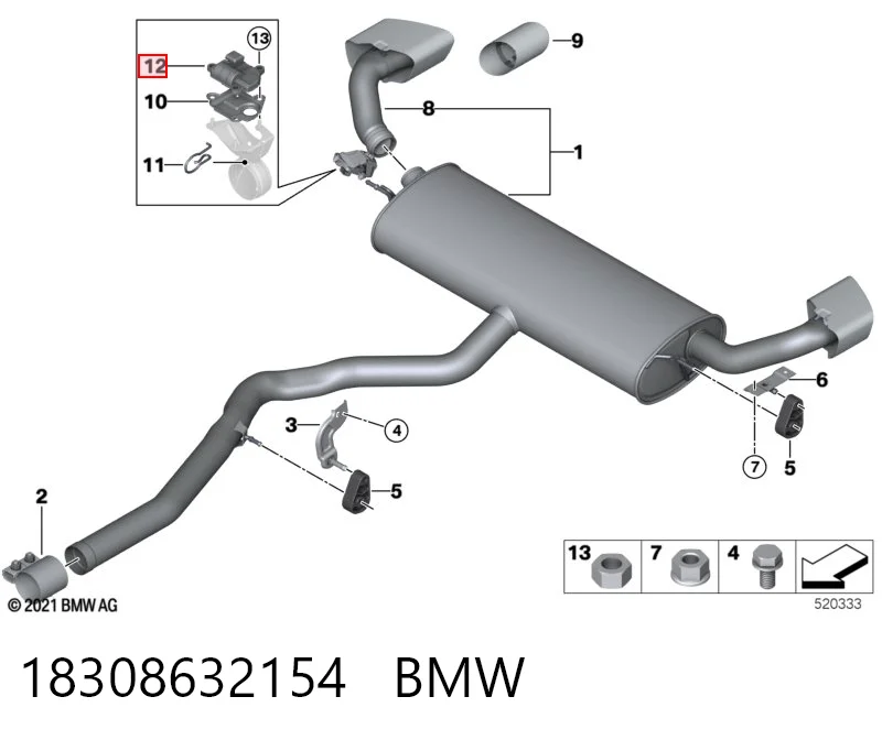 18308632154 BMW Silniczek sterujący klapą recyrkulacji powietrza