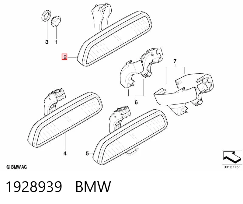 Lusterko wewnętrzne BMW 5 kombi (E34) (1991 - 1997) cena, od 35,80 USD