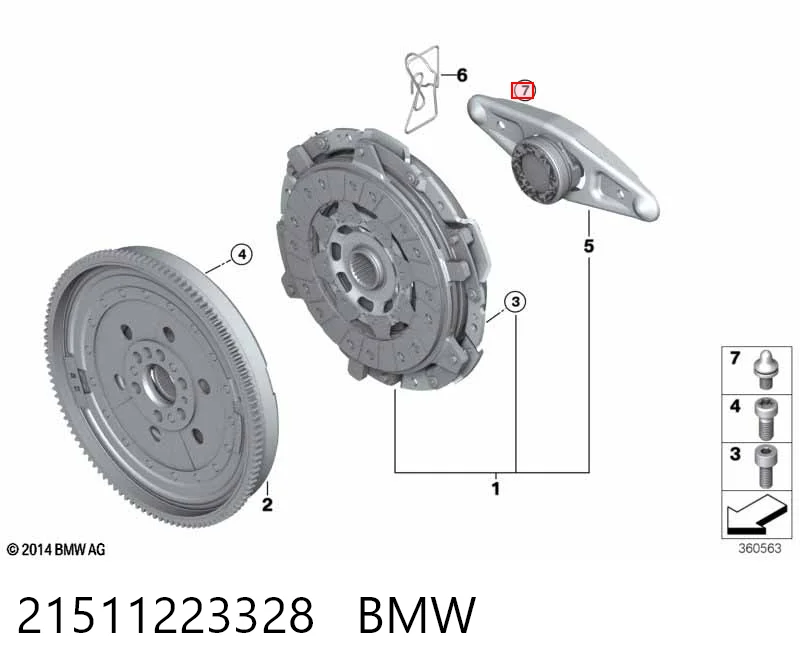 21511223328 BMW Oś widełek sprzęgła