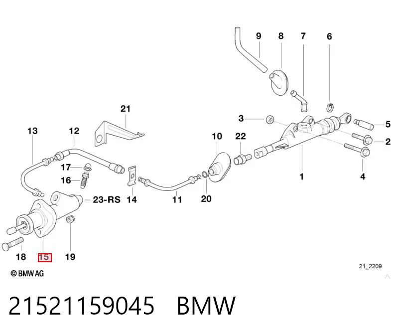 21521159045 BMW Cylinder roboczy sprzęgła