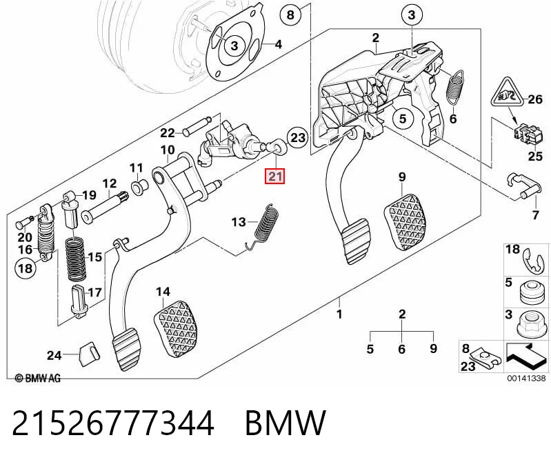 Do koszyka Cylinder sprzęgła główny BMW 5  E61