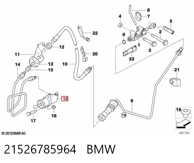  Cylinder roboczy sprzęgła BMW 5 