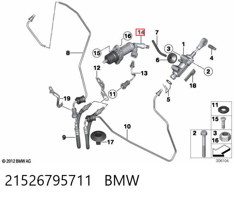 Do koszyka Cylinder roboczy sprzęgła BMW X3  G01, F97, G08