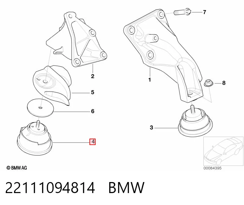 22111094814 BMW Poduszka (podpora) silnika prawa