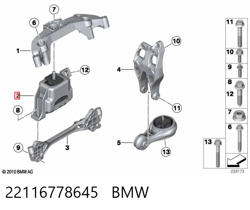 22116778645 BMW Poduszka (podpora) silnika prawa
