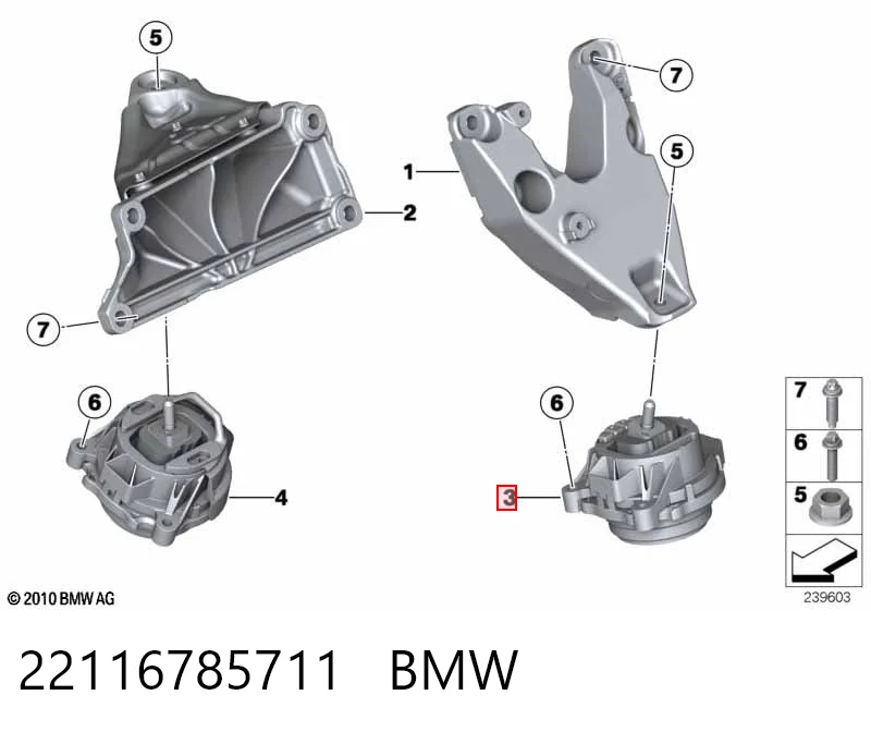22116785711 BMW Poduszka (podpora) silnika lewa