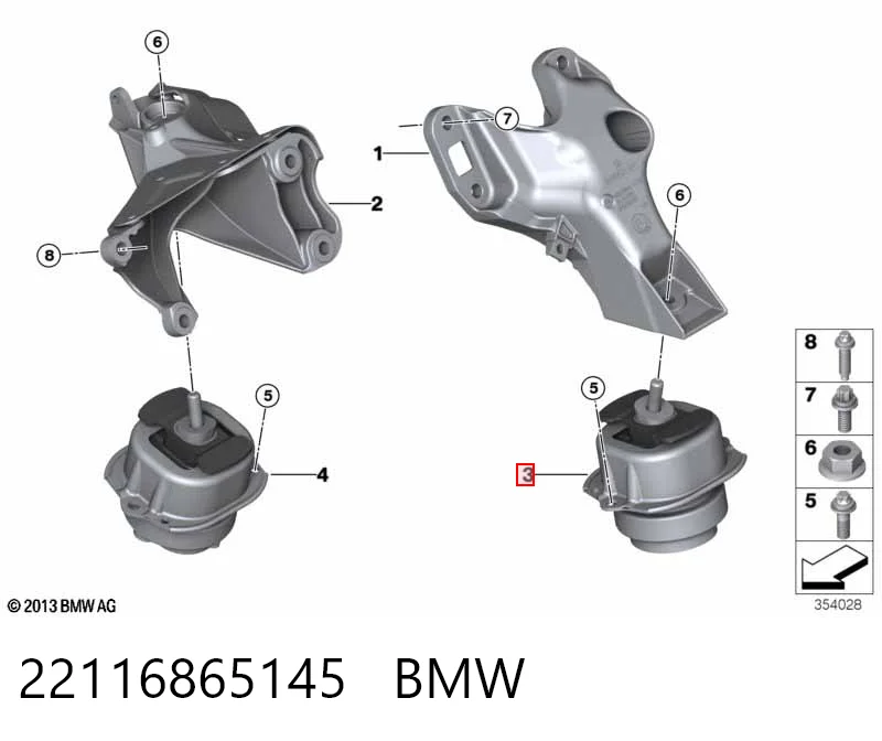 22116865145 BMW Poduszka (podpora) silnika lewa