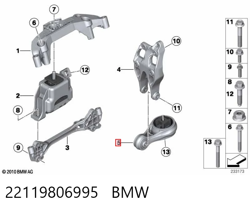 22119806995 BMW Poduszka (podpora) silnika tylna
