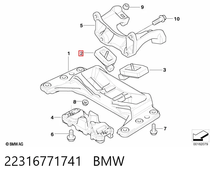 22316771741 BMW Poduszka (podpora skrzyni biegów)
