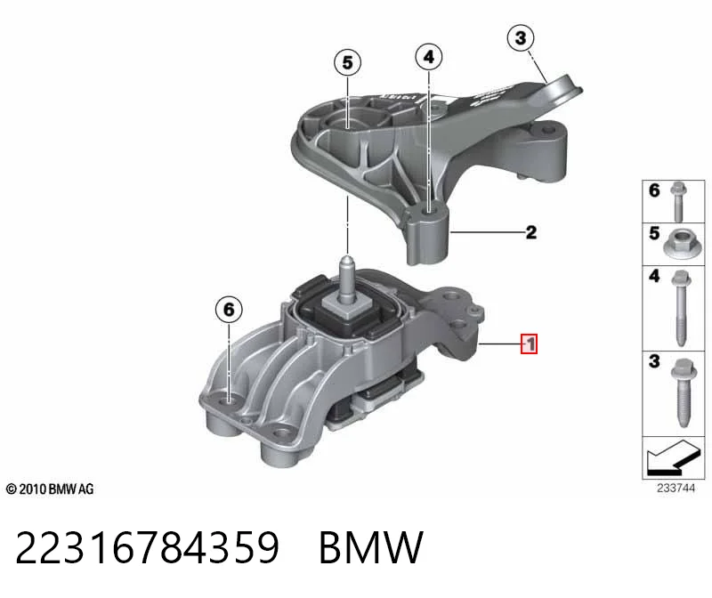 22316784359 BMW Poduszka (podpora) silnika lewa