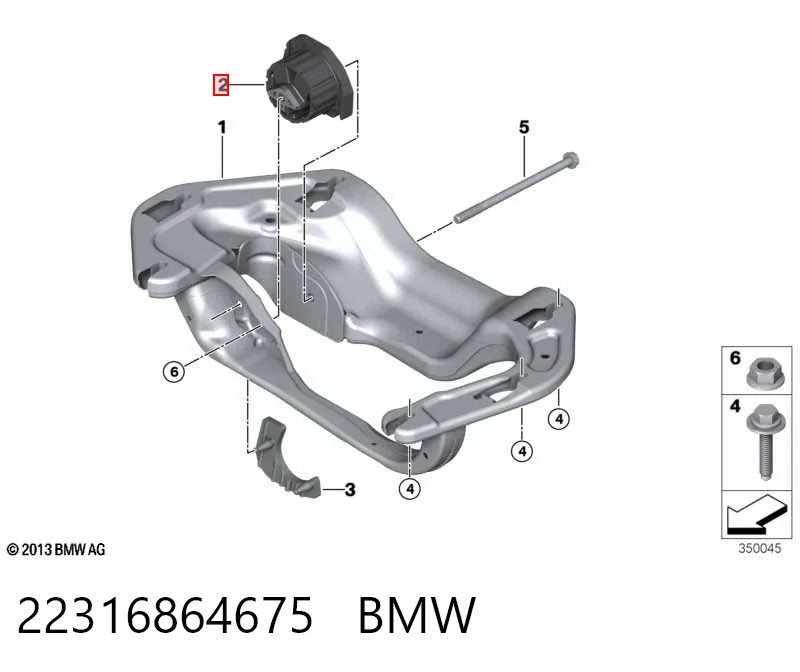 22316864675 BMW Poduszka (podpora skrzyni rozdzielczej)