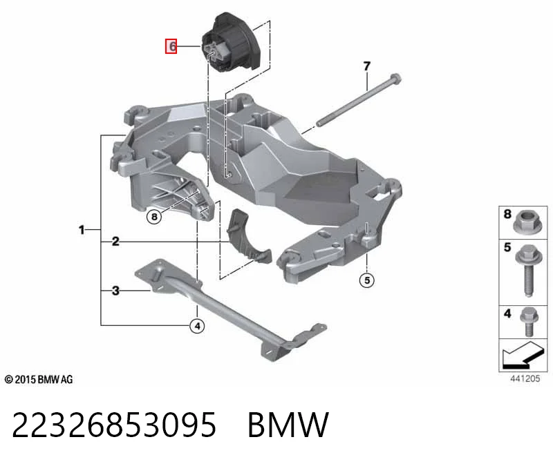  Poduszka (podpora) silnika tylna BMW X5 