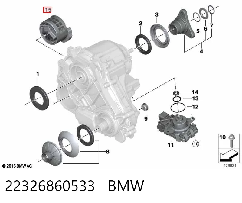 22326860533 BMW Poduszka (podpora skrzyni biegów)