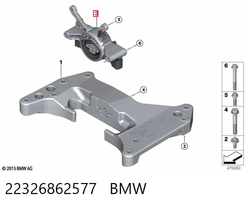 22326862577 BMW Poduszka (podpora skrzyni biegów)