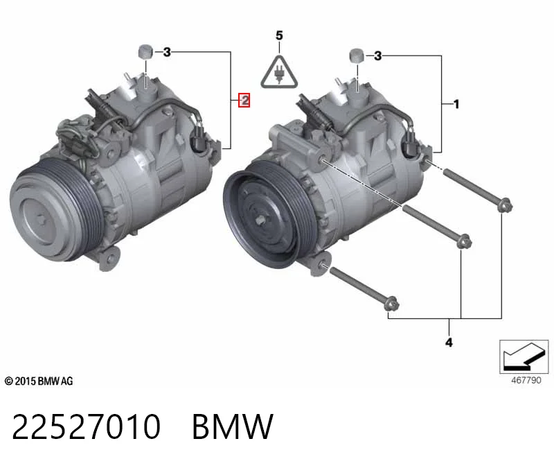 22527010 BMW Sprężarka klimatyzacji