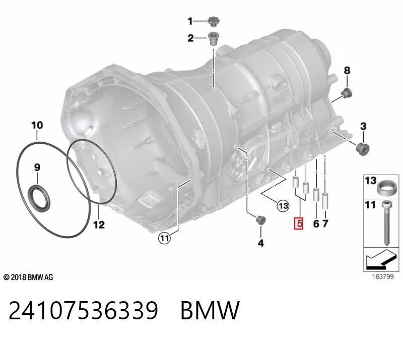 24107536339 BMW Zestaw naprawczy automatycznej skrzyni biegów