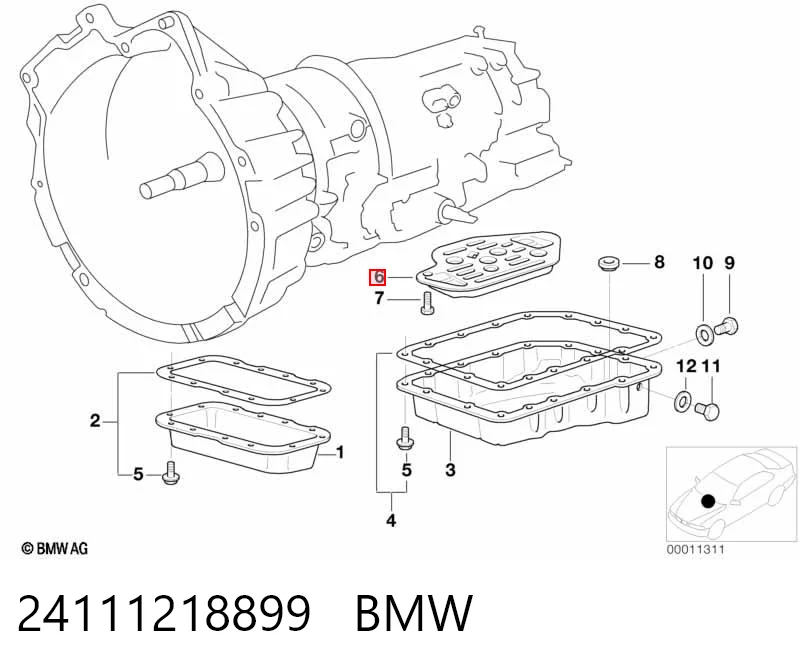 24111218899 BMW Filtr automatycznej skrzyni biegów