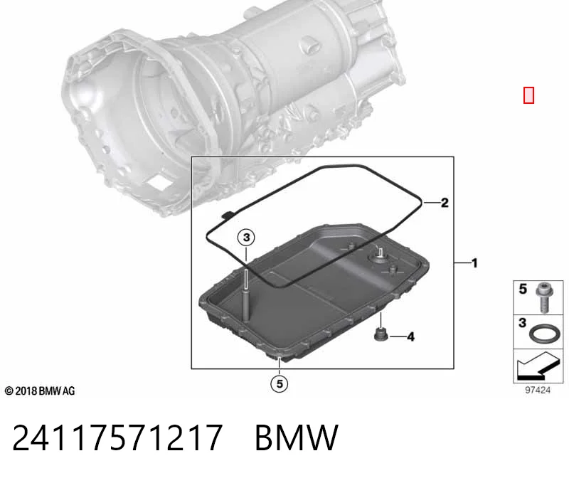 Miska automatycznej skrzyni biegów BMW 24117571217 cena, od 65,81 USD