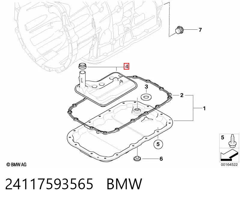 24117593565 BMW Filtr automatycznej skrzyni biegów
