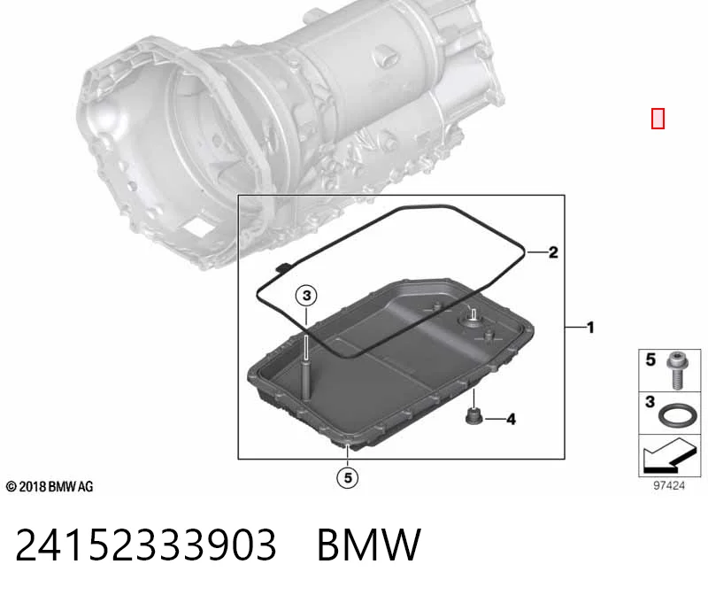 24152333903 BMW Miska automatycznej skrzyni biegów