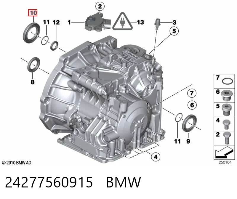 24277560915 BMW Uszczelniacz półosi prawej mostu przedniego