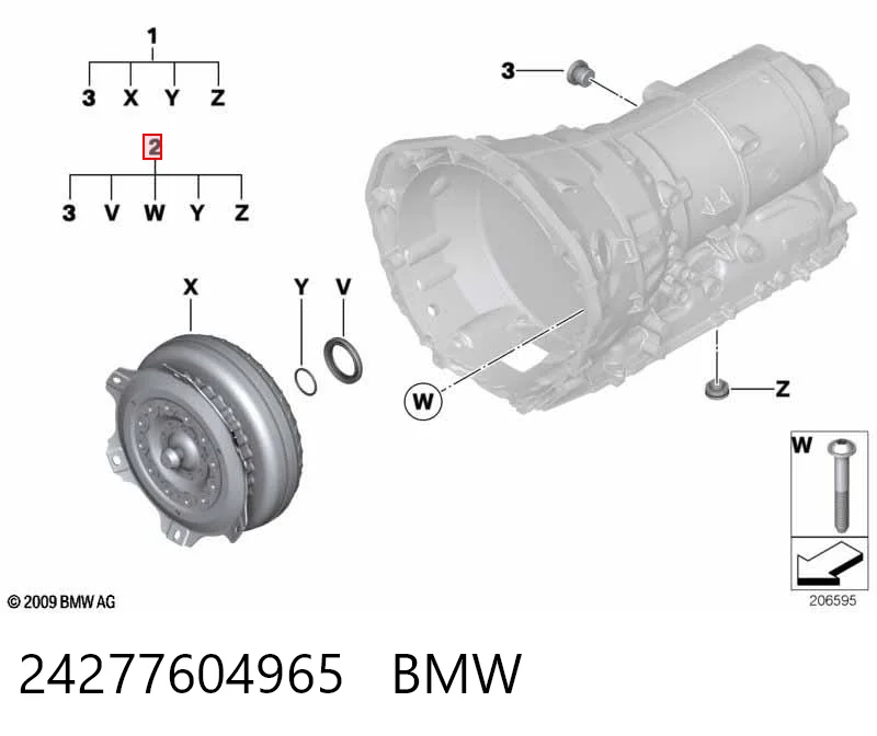 24277604965 BMW Zestaw naprawczy bloku hydraulicznego skrzyni biegów automatycznych