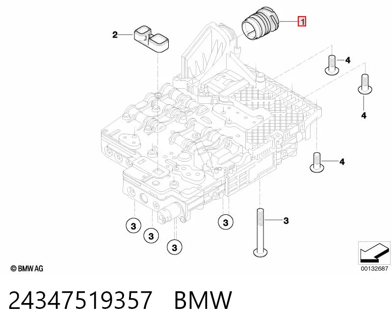 24347519357 BMW Złącze automatycznej skrzyni biegów