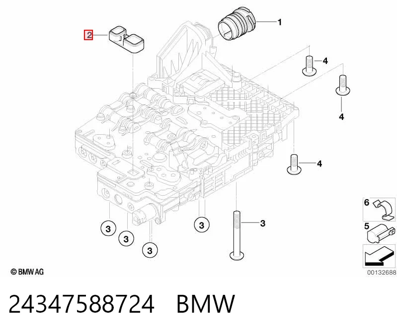 24347588724 BMW Uszczelka bloku hydraulicznego skrzyni automatycznej