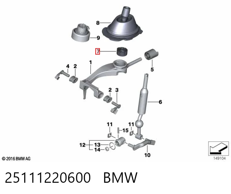 25111220600 BMW Tuleja mechanizmu zmiany biegów