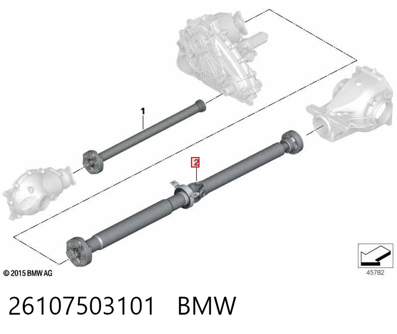 Wał Cardana tylny, kompletny do BMW X5  E53