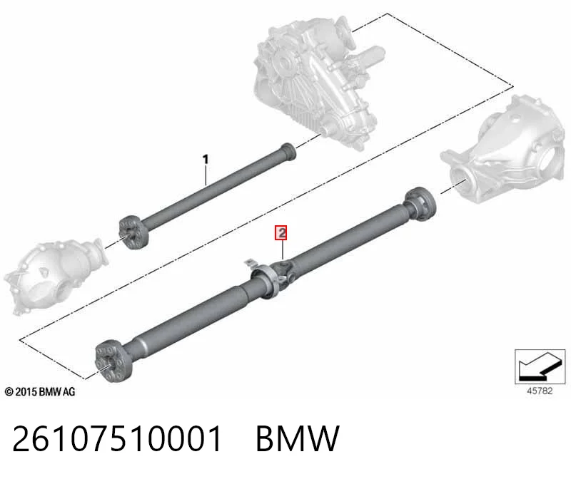 Wał Cardana tylny, kompletny BMW X5 SUV (E53) (2000 - 2006) cena, od 248,72 USD