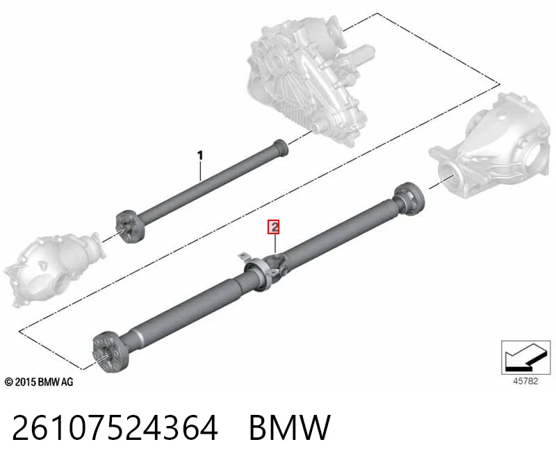 Wał Cardana tylny, kompletny BMW X5 