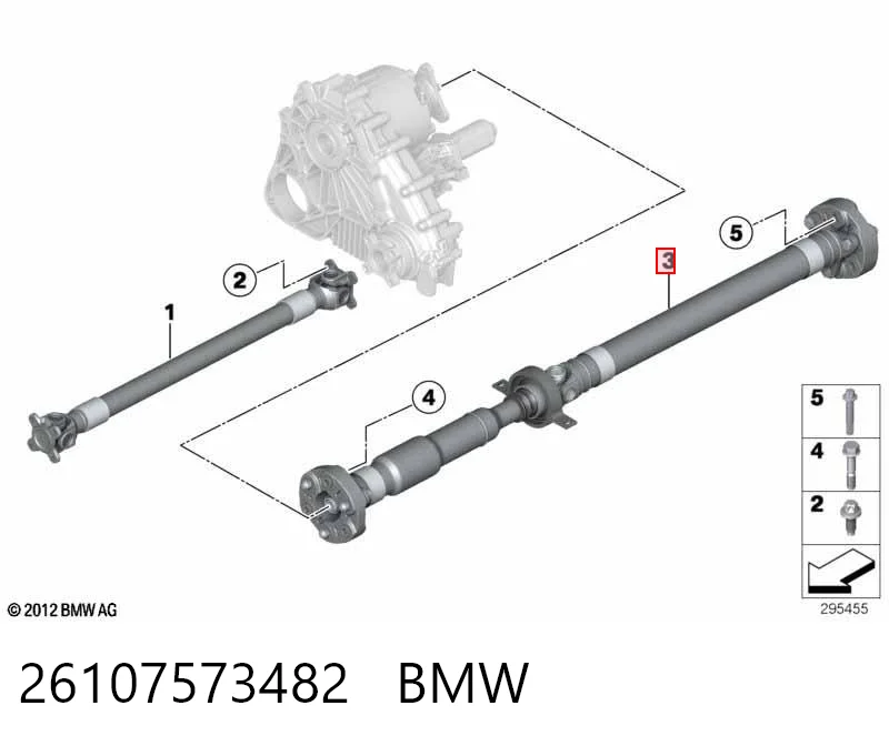 Wał Cardana tylny, kompletny do BMW 3  E92