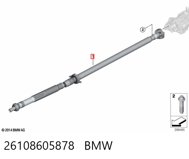 26108605878 BMW Wał Cardana tylny, kompletny