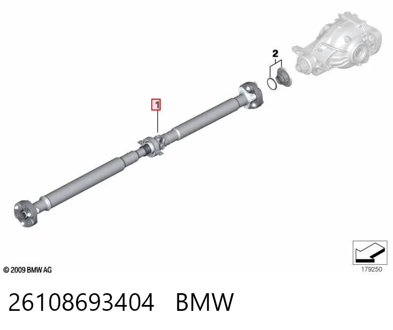 Wał Cardana tylny, kompletny do BMW 2  F23