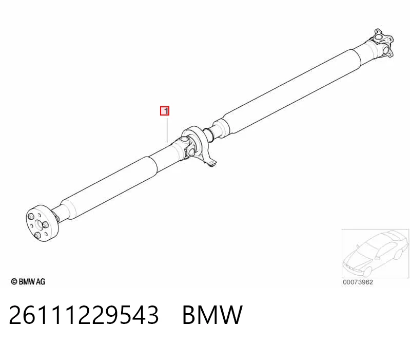 Wał Cardana tylny, kompletny do BMW 3  E46