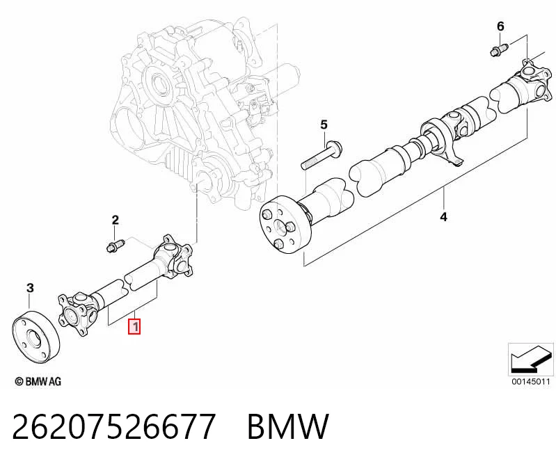 26207526677 BMW Wał Cardana, do mostu przedniego