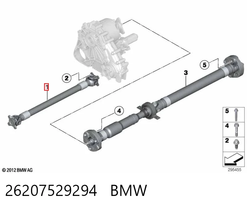 26207529294 BMW Wał Cardana, do mostu przedniego