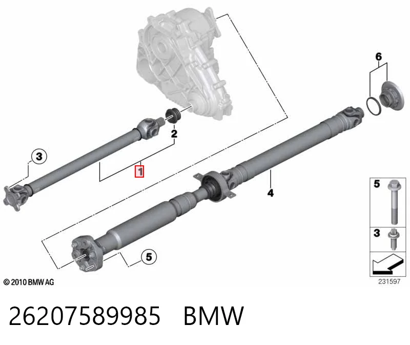 26207589985 BMW Wał Cardana, do mostu przedniego