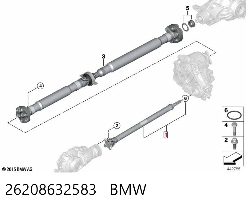  Wał Cardana, do mostu przedniego BMW 3 