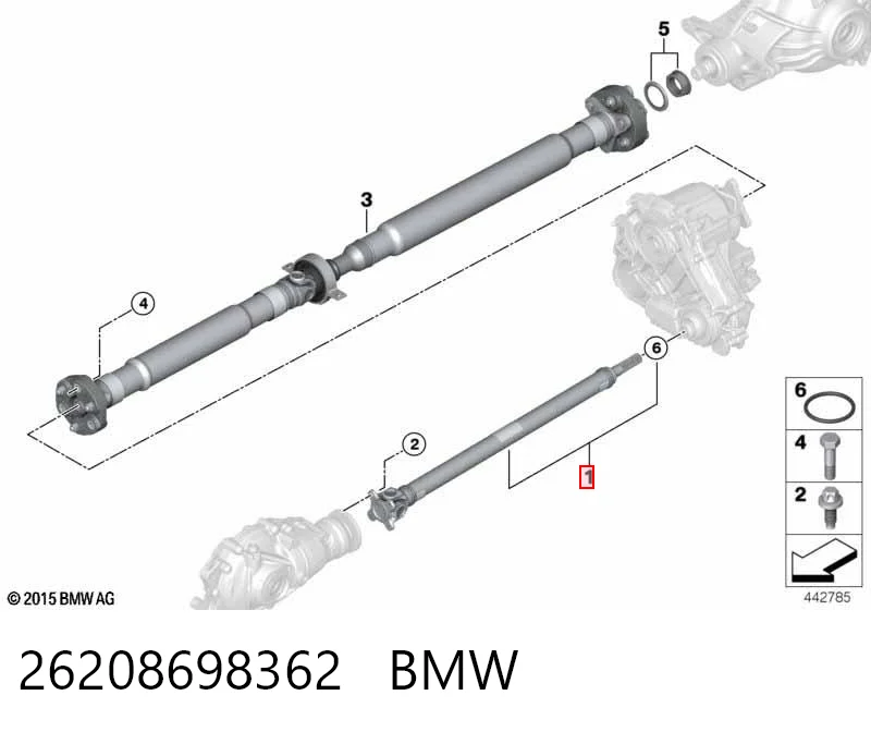 26208698362 BMW Wał Cardana, do mostu przedniego