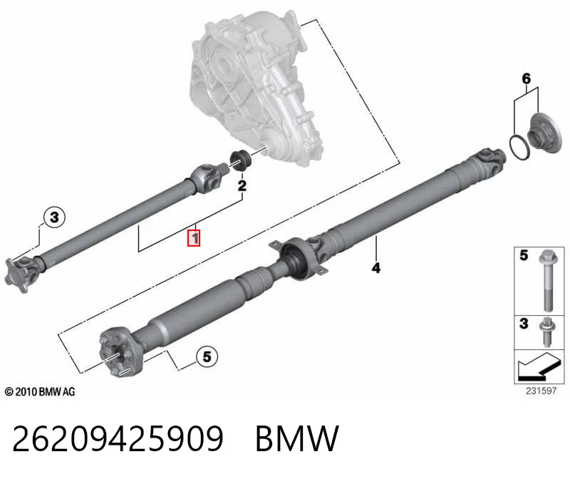 26209425909 BMW Wał Cardana, do mostu przedniego